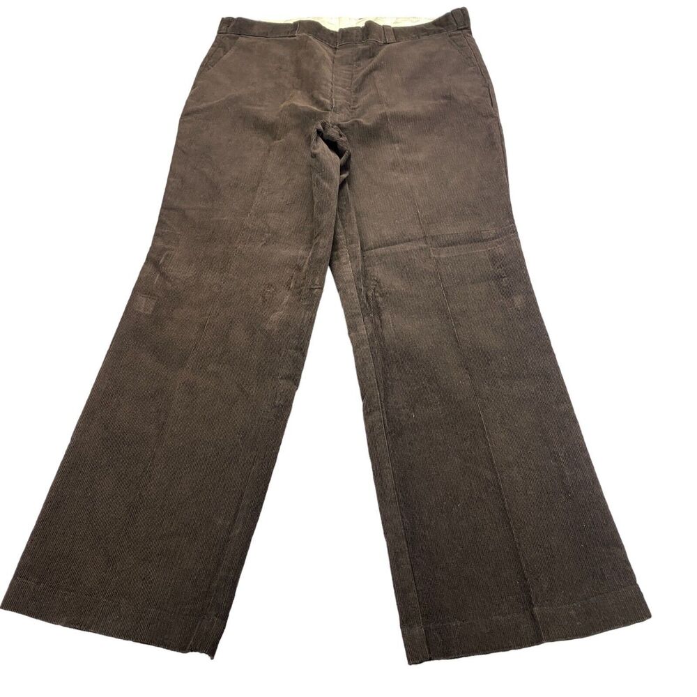 Big Mac Workwear Pants Mens 38x31 Brown Corduroy Wide Leg Made in USA